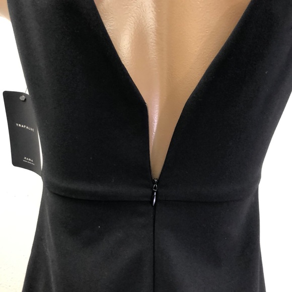 NWT Zara Trafaluc Black Sleeveless Midi Fitted M - Picture 7 of 8